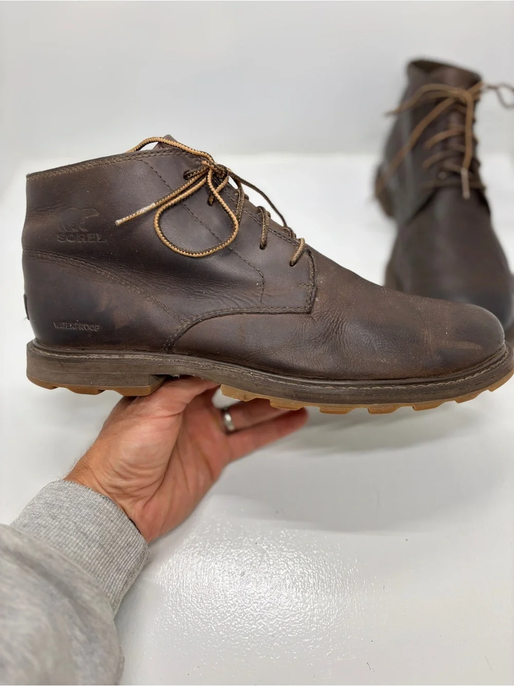 Sorel Madson II Chukka Waterproof Leather Boots Men’s 11 Brown Lace Up Casual